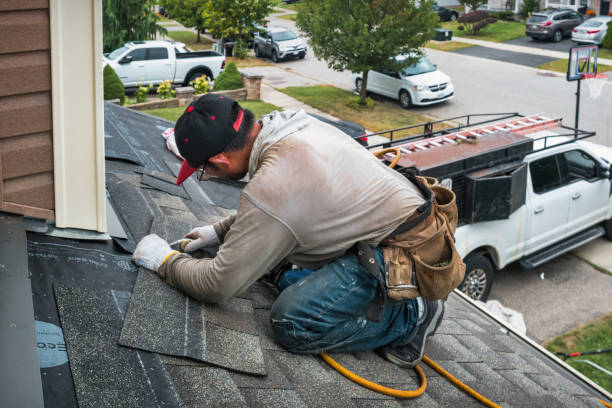 Professional Emergency Roof Repair technician working in Cape May Point, NJ